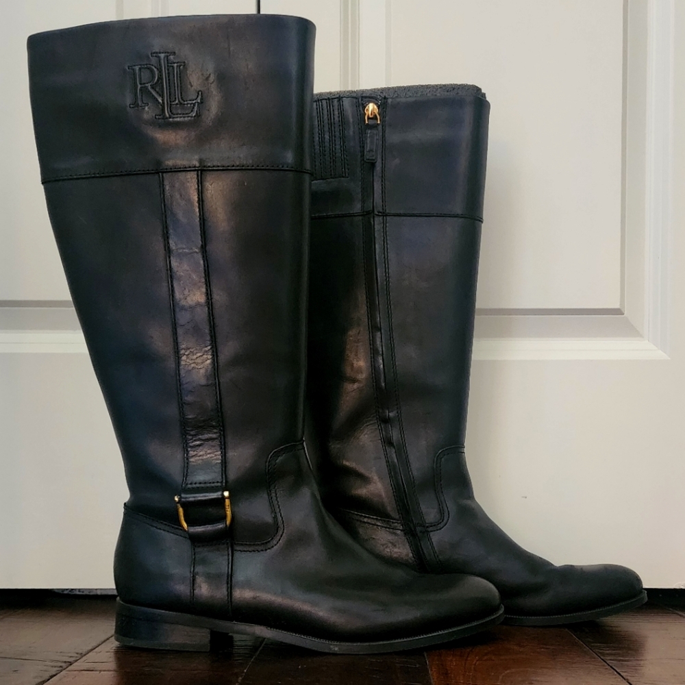 Ralph Lauren Wide Calf Boots